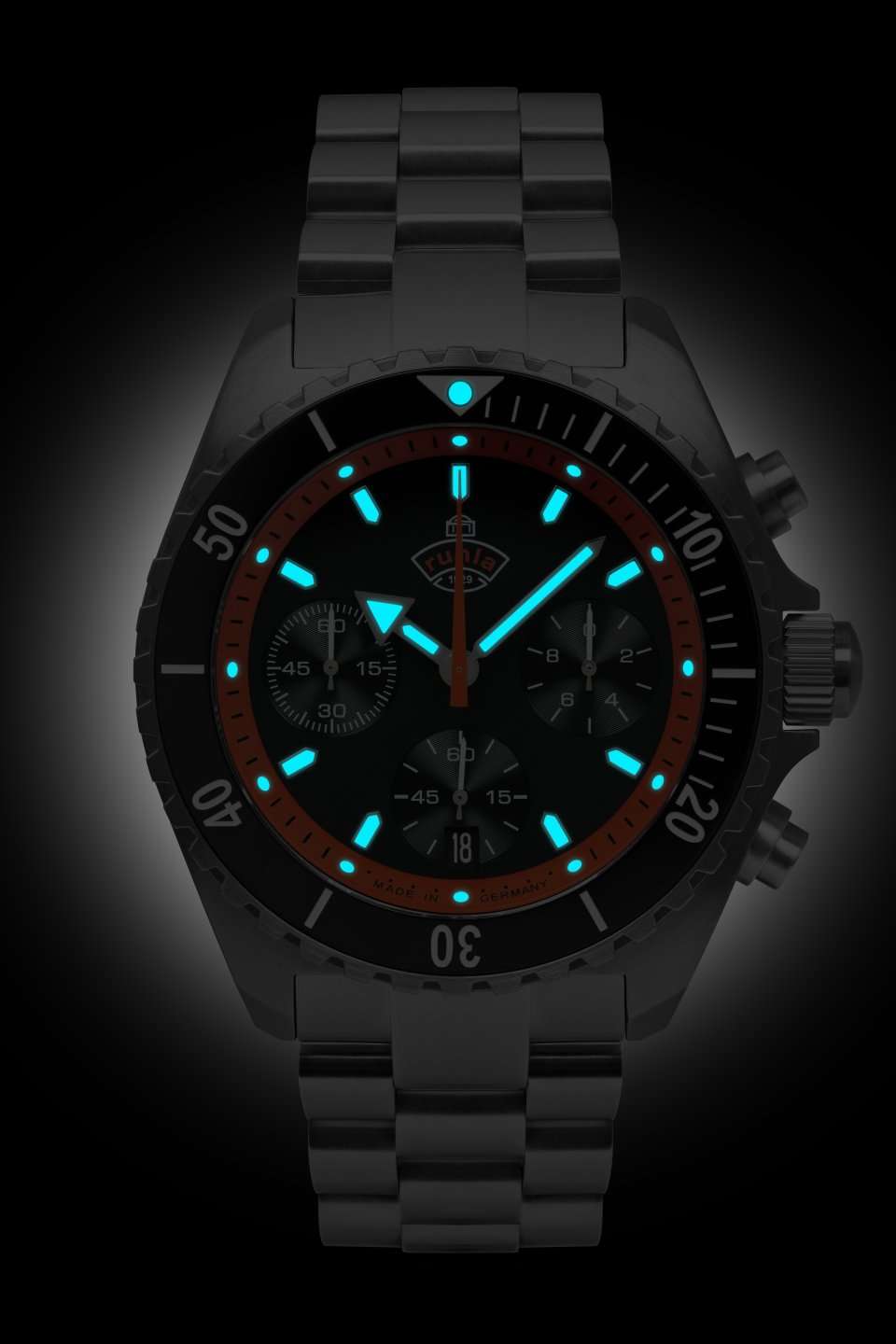 Ruhla 1929 Glasbach Cup  Quartz Chronograph Watch 4970M2 Image 2