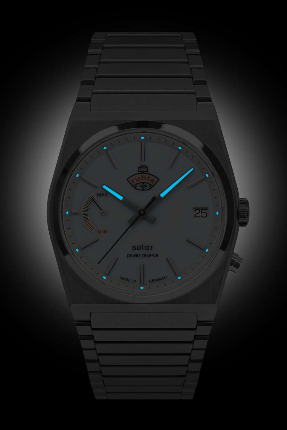 Ruhla 1929 Space Control Solar Power Reserve 40mm Watch 4640M1 Image 2