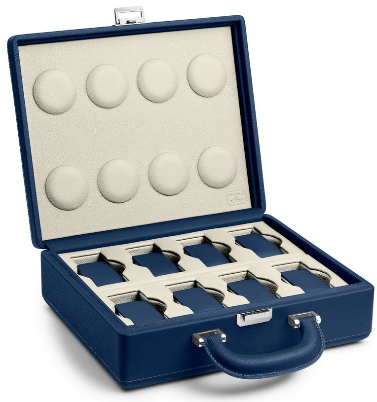 Scatola del Tempo Watch Case Valigetta 8 Handle Blue Off White 05013.BLWSIL Image 1
