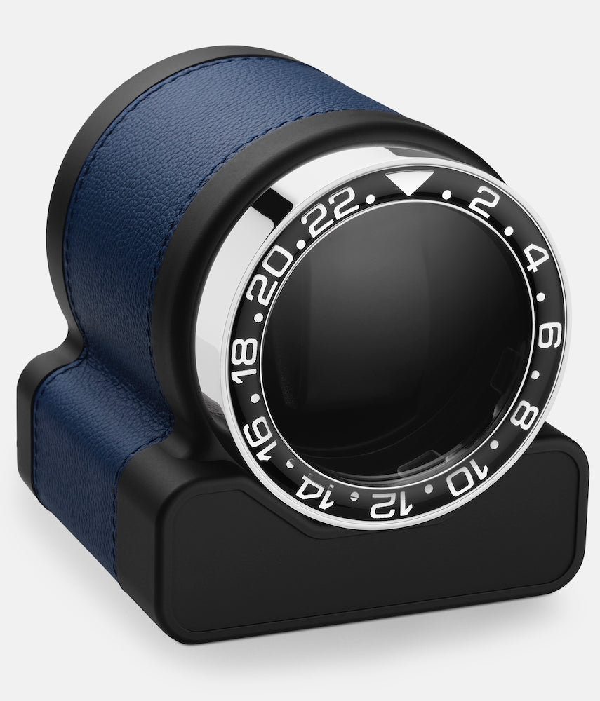 Scatola del Tempo Watch Winder Rotor One Blue Black Bezel 03008.BLSIL 03015.GHN Image 1