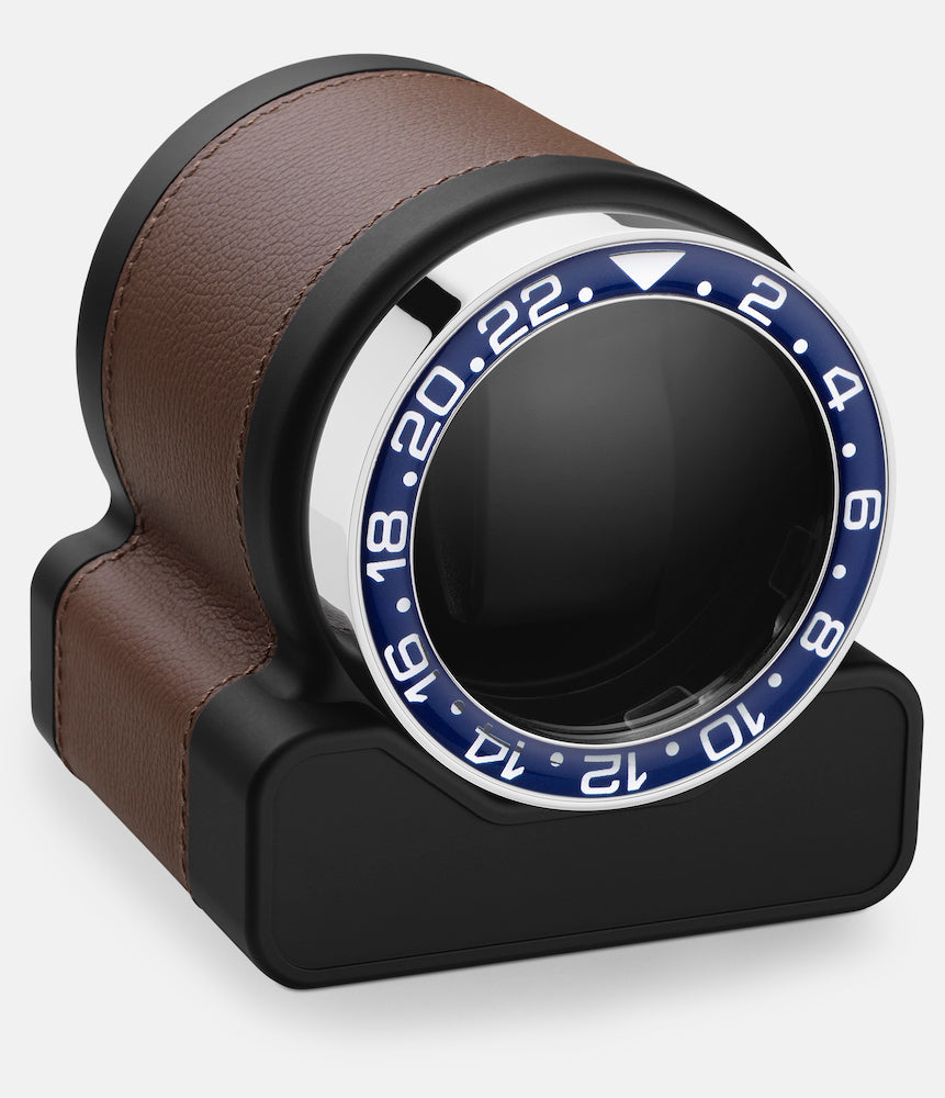 Scatola del Tempo Watch Winder Rotor One Chestnut Blue Bezel 03008.CSIL 03015.GHB Image 1