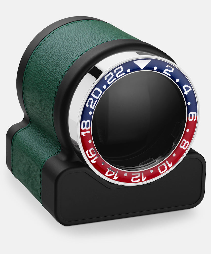 Scatola del Tempo Watch Winder Rotor One Green Pepsi Bezel 03008.VSIL 03015.GHPEP Image 1