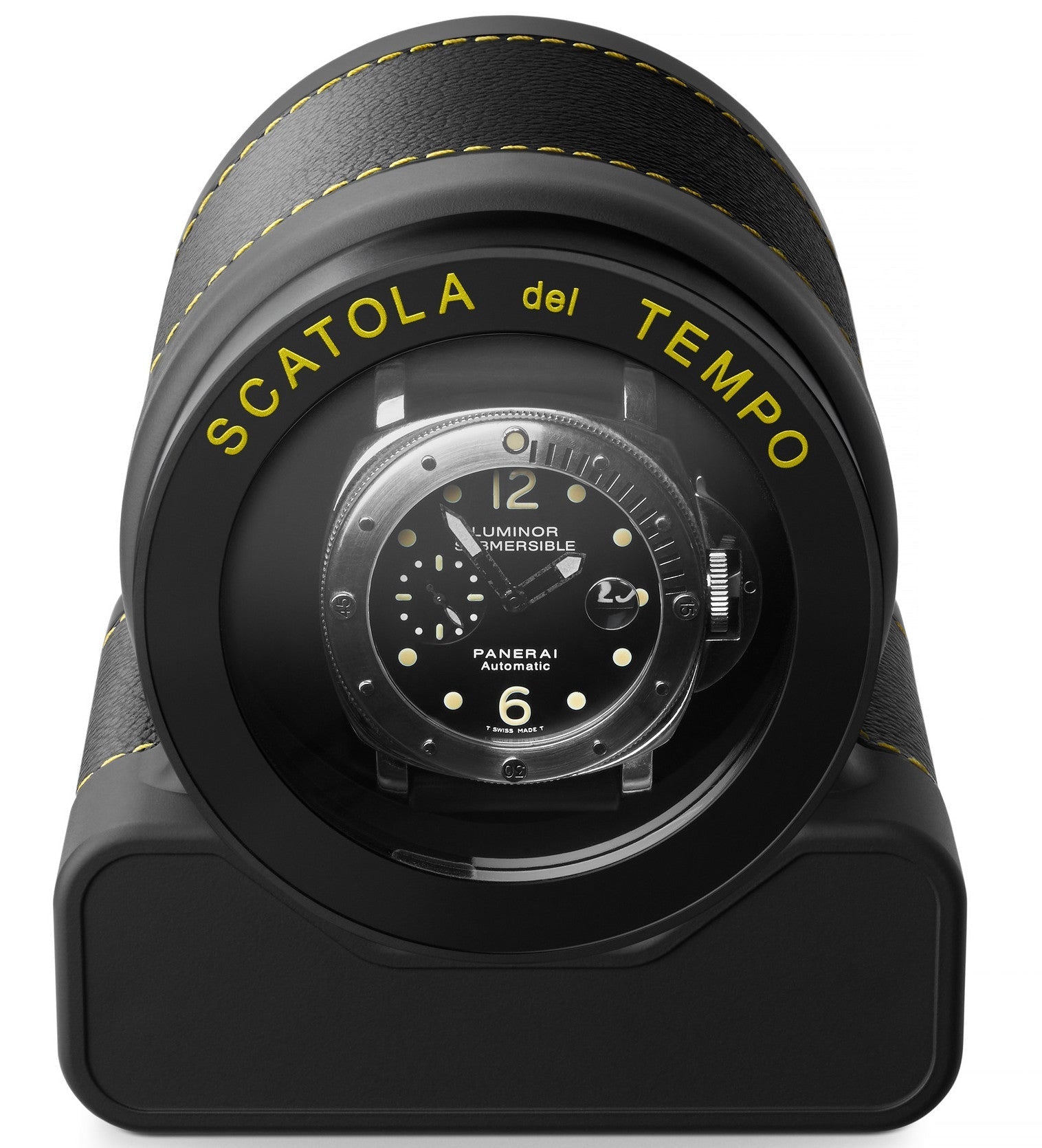 Scatola del Tempo Watch Winder Rotor One Racing Yellow Black 03010.BY Image 2