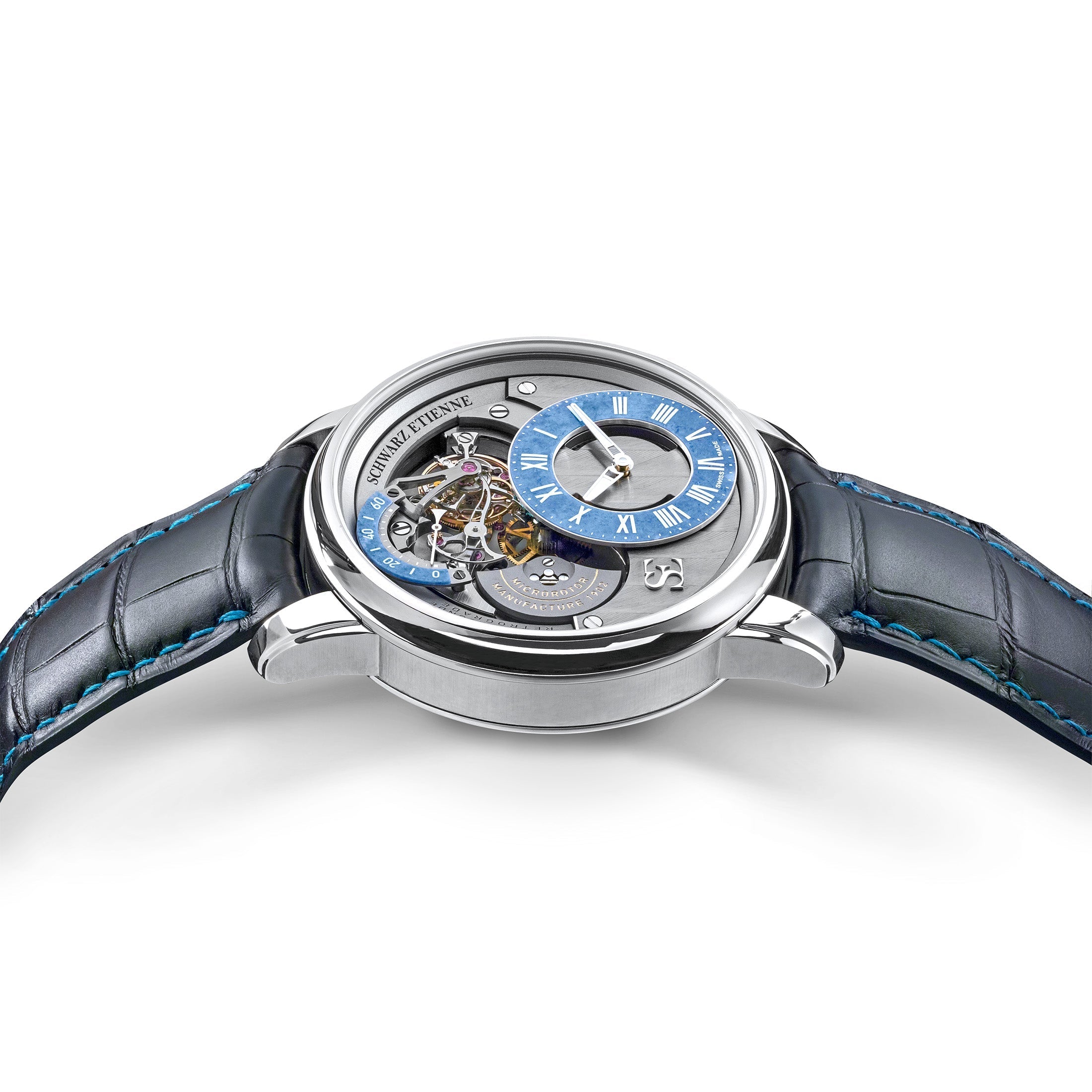 Schwarz Etienne La Chaux De Fonds Tourbillon Retrograde Small Second Watch WCF22TSE03SS01AA Image 2