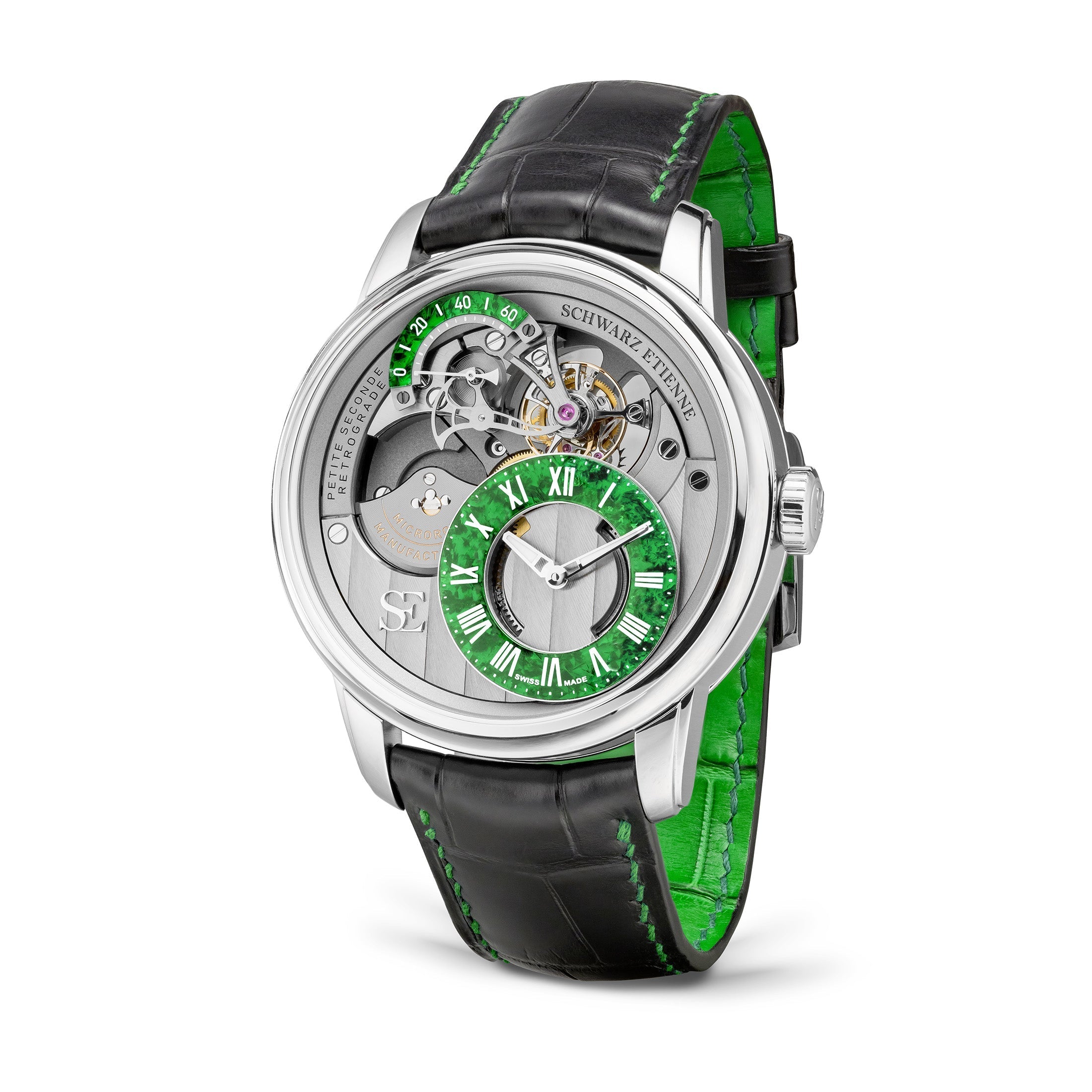 Schwarz Etienne La Chaux De Fonds Tourbillon Retrograde Small Second Watch WCF22TSE06SS01AA Image 2