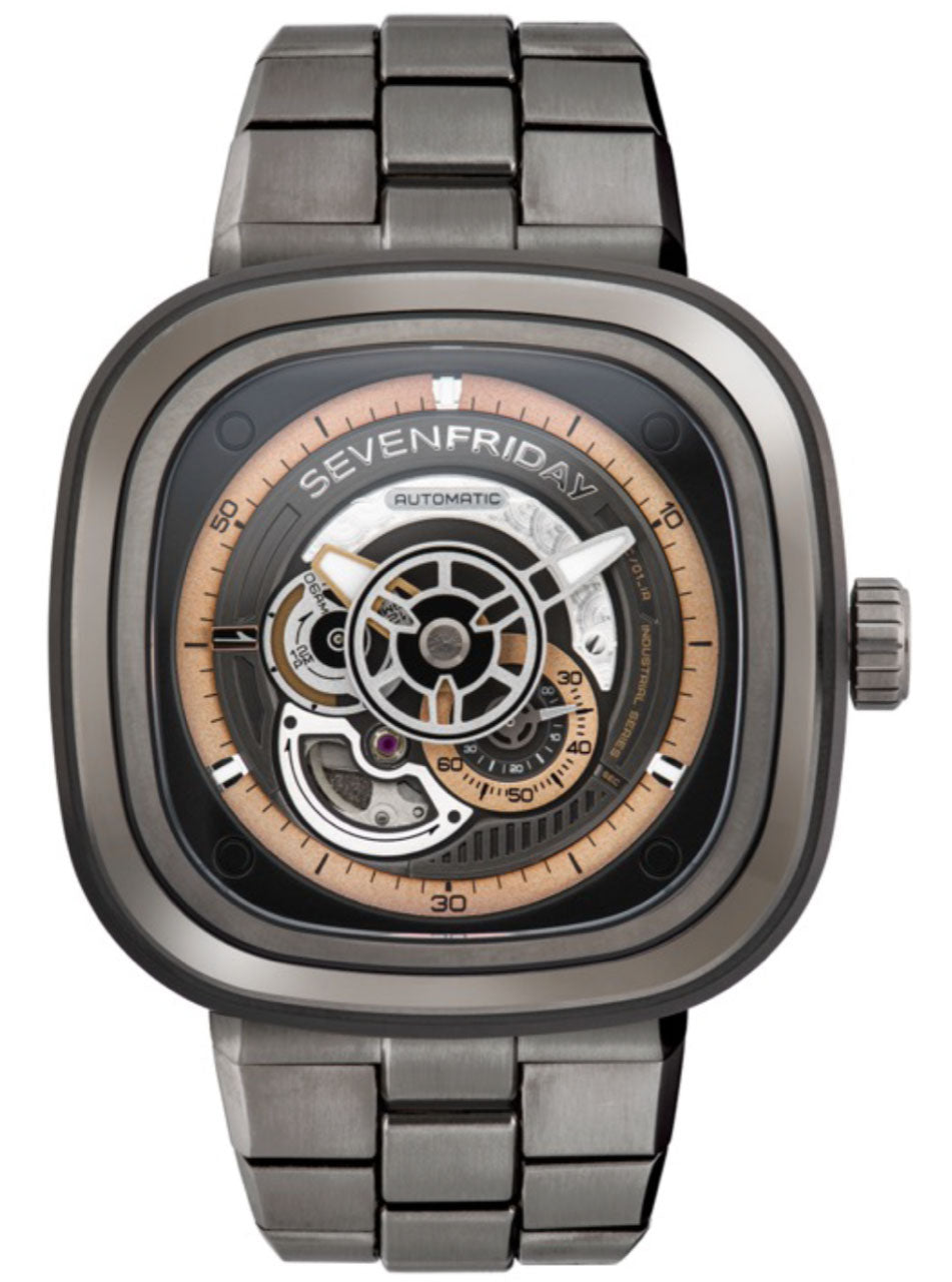 SevenFriday P2C/01/M Gunmetal PVD Bracelet Watch P2C/01M Image 1
