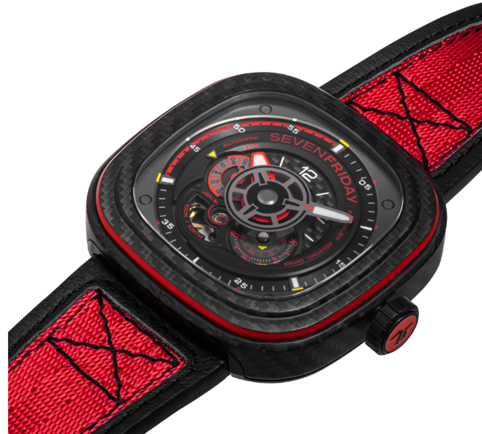 SevenFriday Watch P3C/04 Red Carbon P3C/04 RED CARBON Image 4