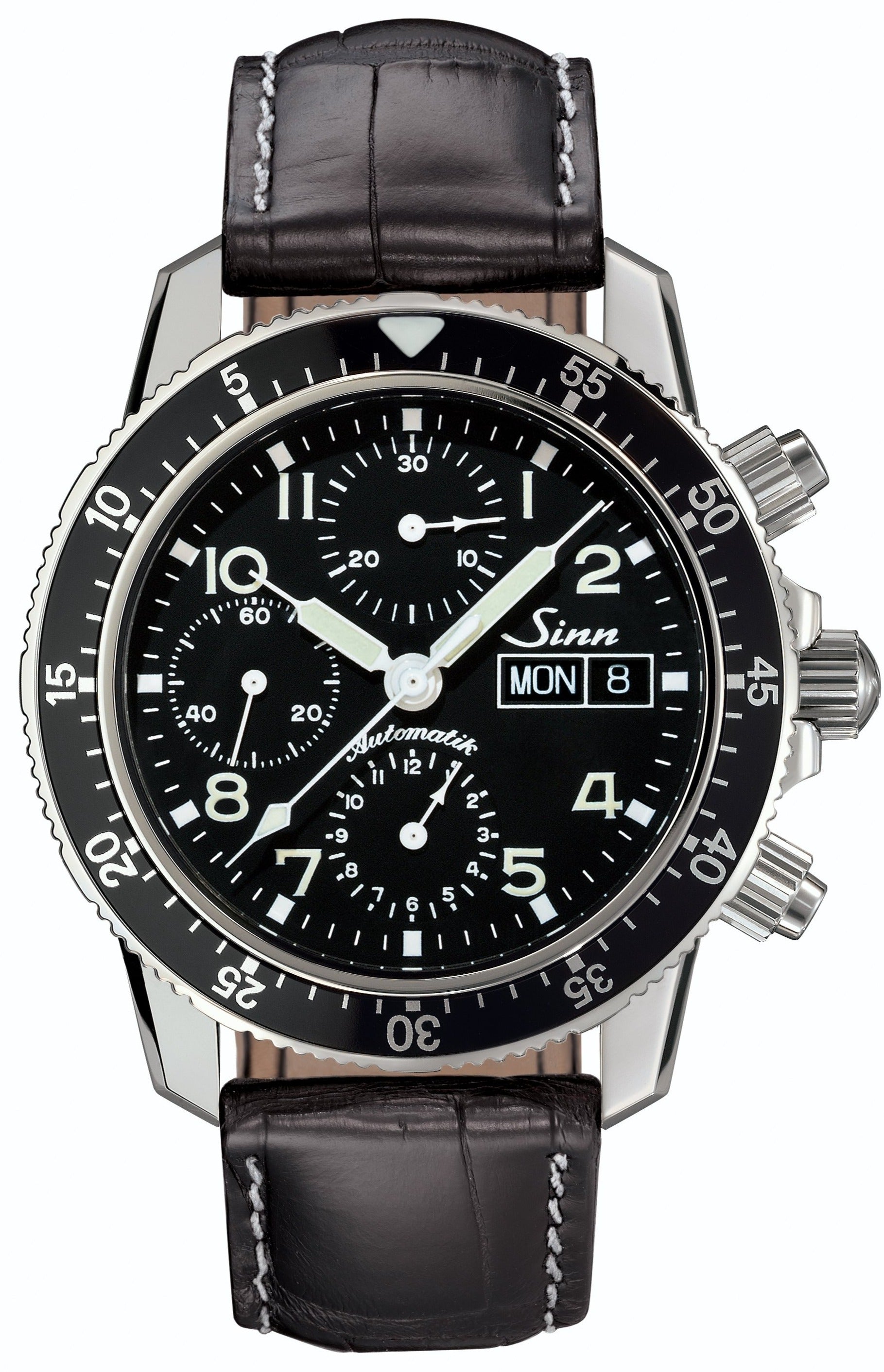 Sinn 103 St Sa Flieger Chronograph Aligator Leather Watch 103.061 Leather Strap Image 1