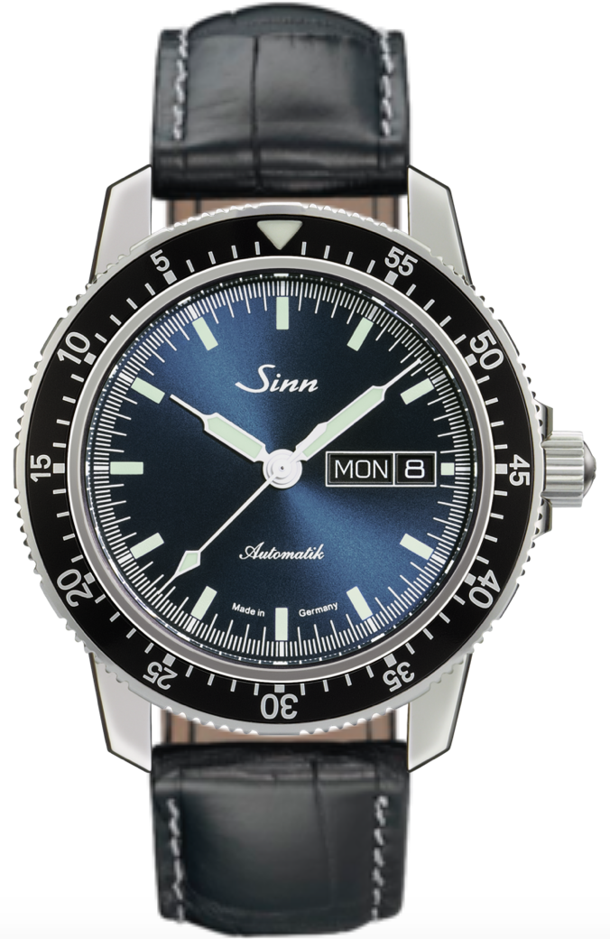 Sinn 104 St Sa I B Alligator Black White Stitch Watch 104.013 Aligator Black Image 1