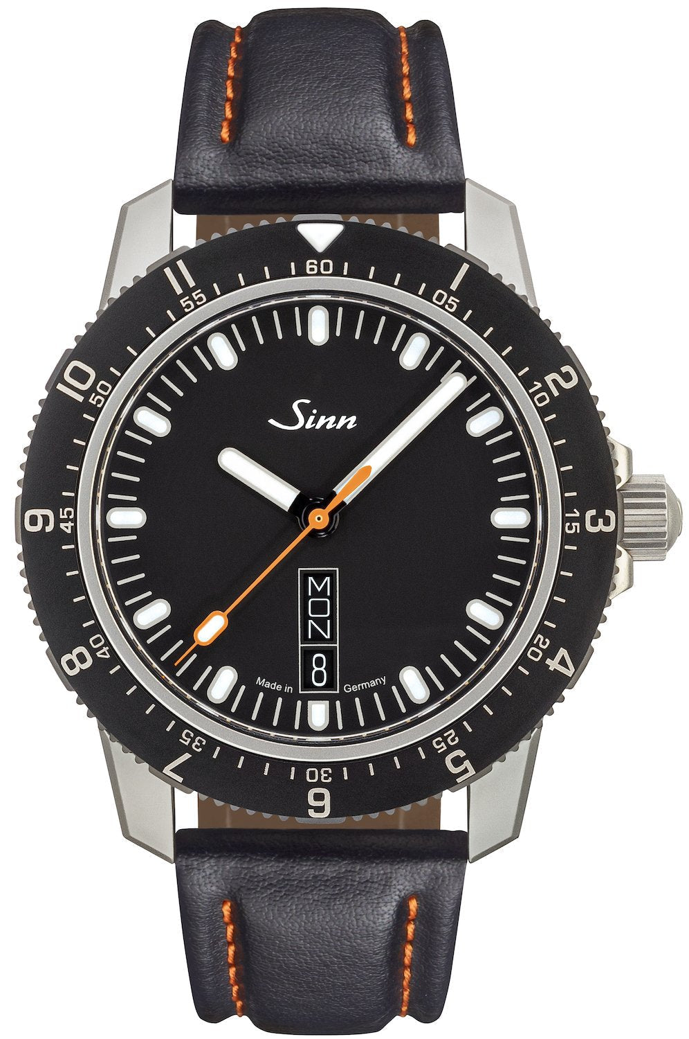 Sinn 105 St Sa Leather Watch 105.010 COWHIDE ORANGE STITCH Image 1