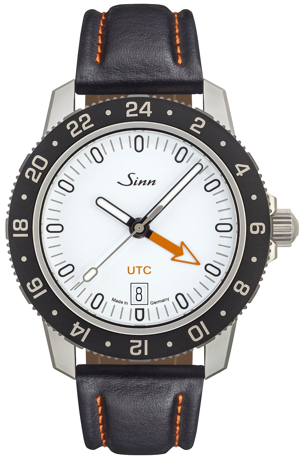 Sinn 105 St Sa W UTC Leather Watch 105.021 COWHIDE ORANGE STITCH Image 1