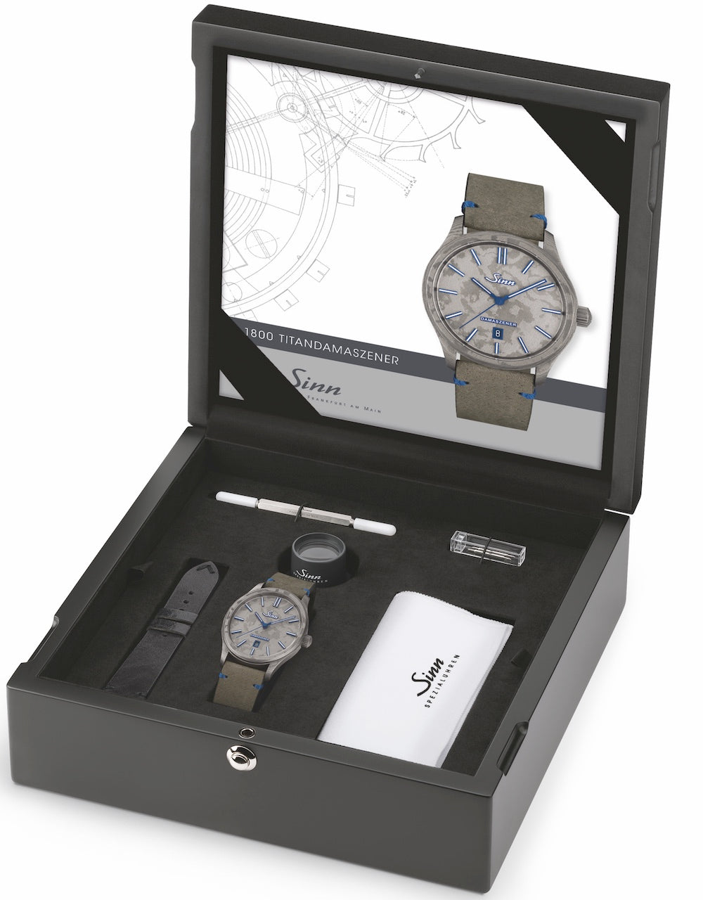 Sinn 1800 TITANDAMASZENER Limited Edition 1800.060 Grey Nubuck Image 10