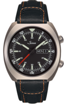 Sinn 240 St Cowhide Black With Orange Watch 240.010 Cowhide Black With Orange Image 1