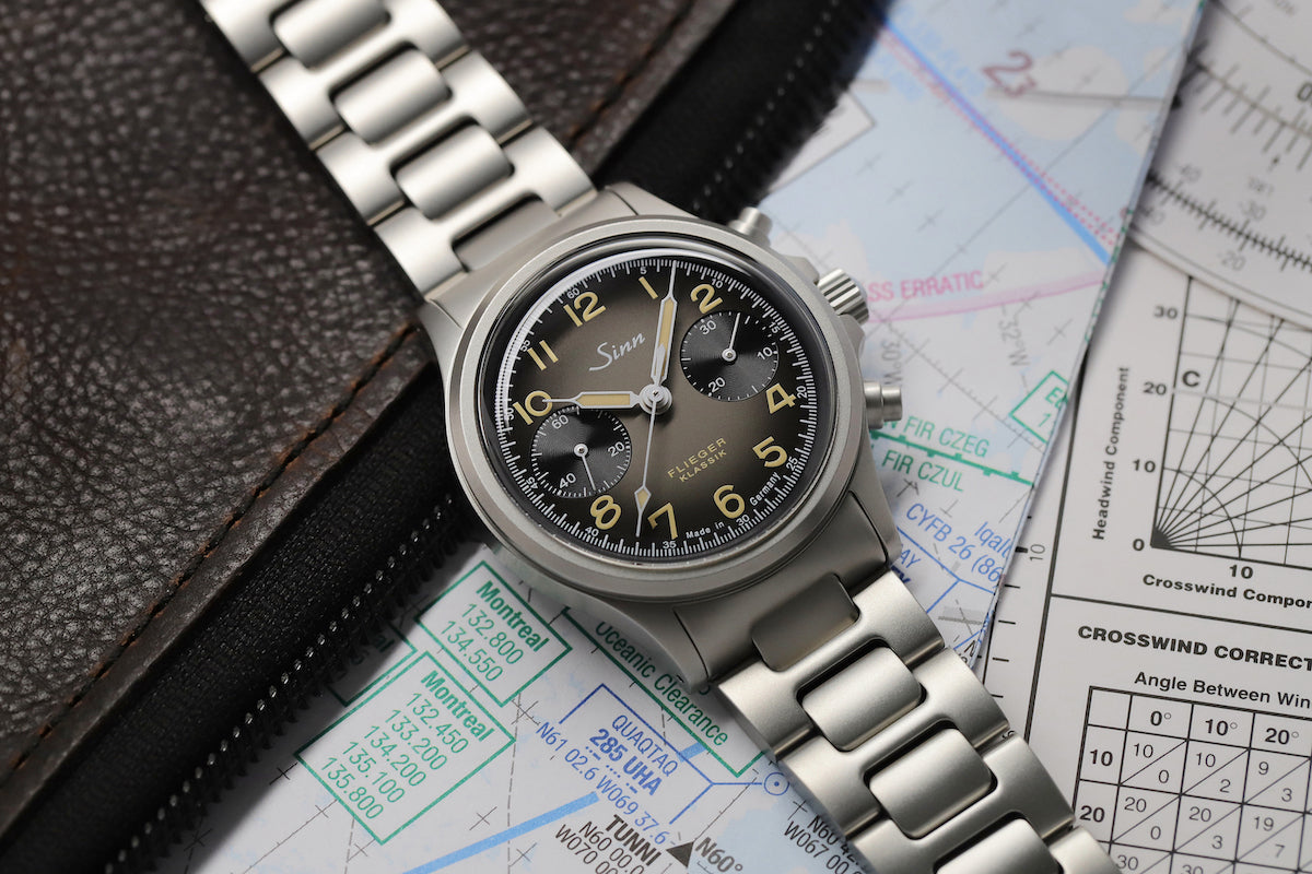 Sinn 356 Pilot Classic AS E H-Link Bracelet Watch 356.0202 Bracelet Image 4
