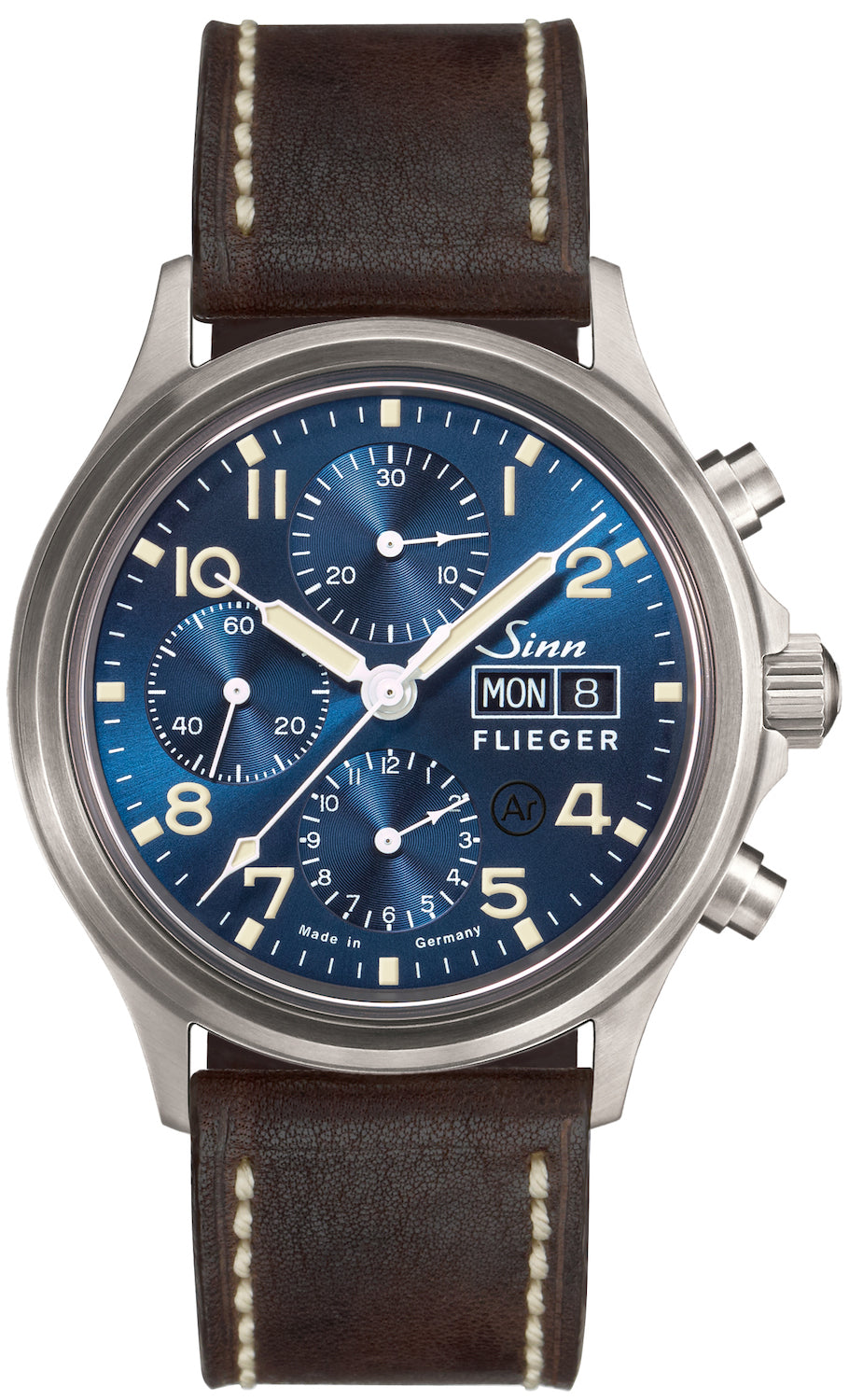 Sinn 358 Sa Pilot B E Vintage Leather Dark Brown Watch 358.064 Vintage Leather Dark Brown Image 1