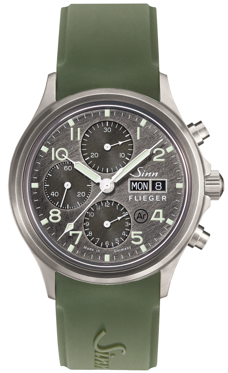 Sinn 358 Sa Pilot DS Silicone Green Watch 358.065 Silicone Green Image 1