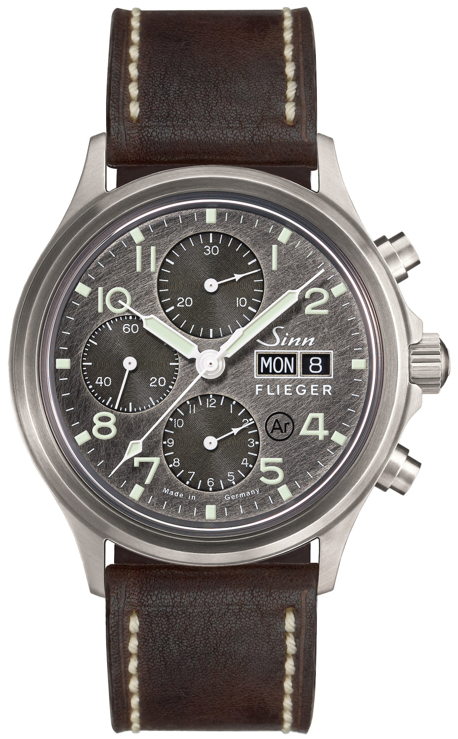 Sinn 358 Sa Pilot DS Vintage Leather Dark Brown Watch 358.065 Vintage Leather Dark Brown Image 1