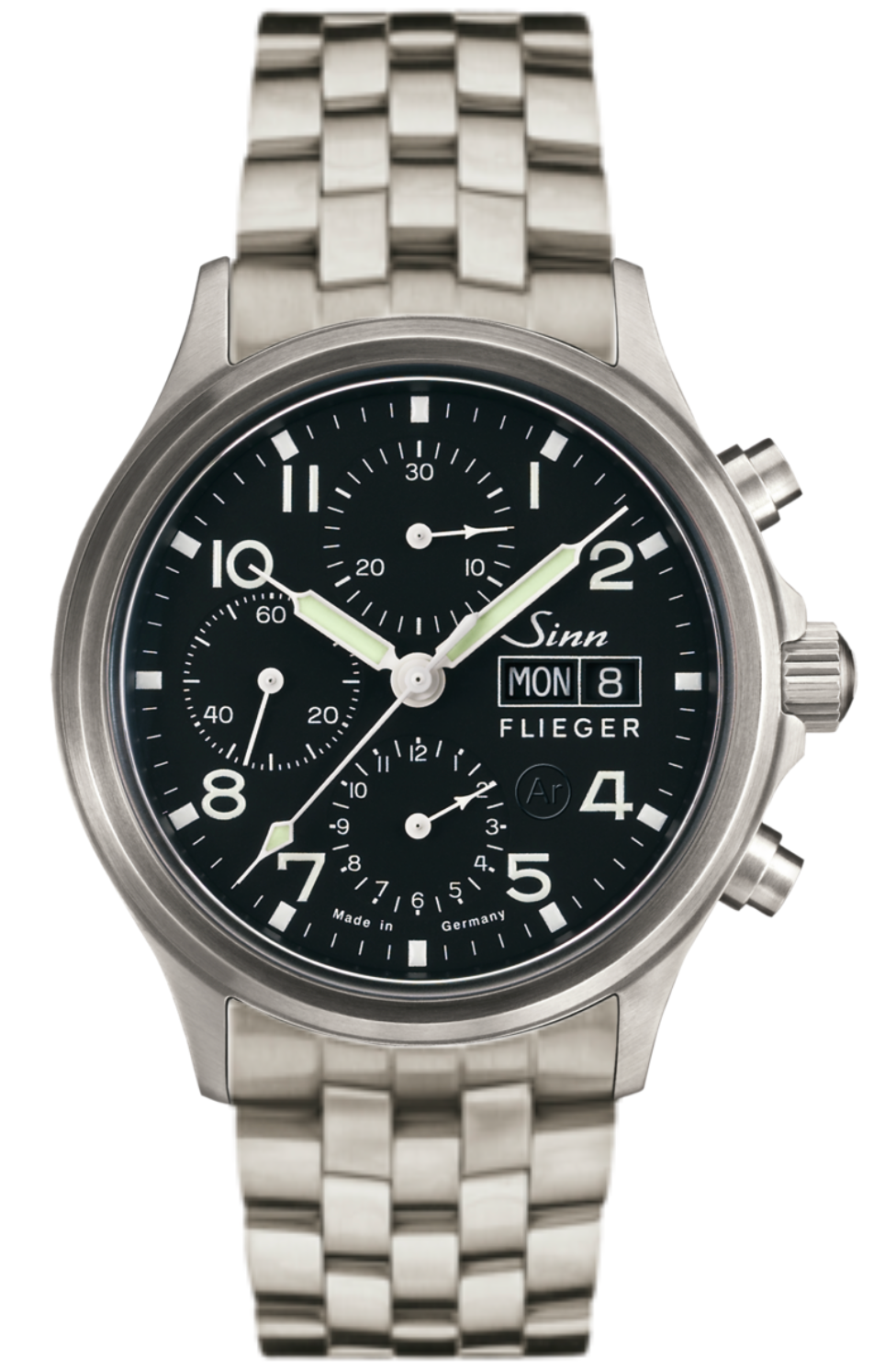 Sinn 358 Sa Pilot Fine Link Bracelet Watch 358.060 Fine Link Bracelet Image 1