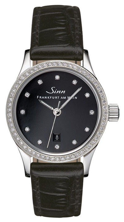 Sinn 456 TW70 WG Ladies Diamond Alligator Watch 456.030 Alligator Image 1