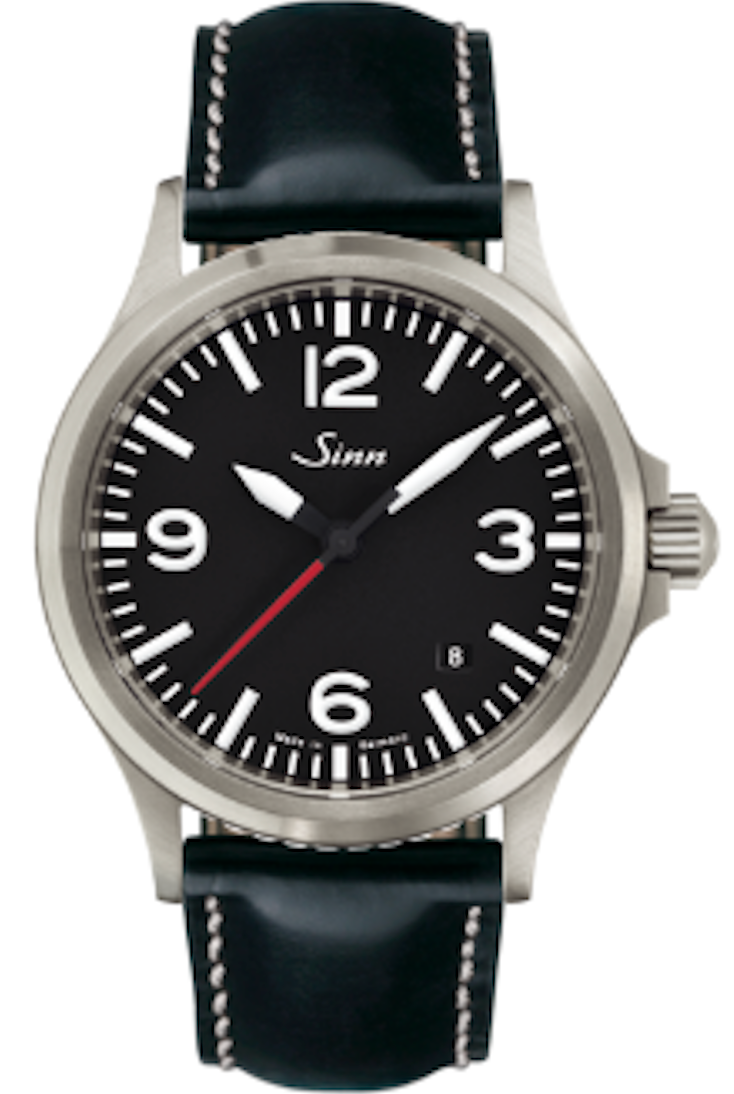 Sinn 556 A RS Black Cowhide Leather Watch 556.0141 Black Cowhide Leather Image 1