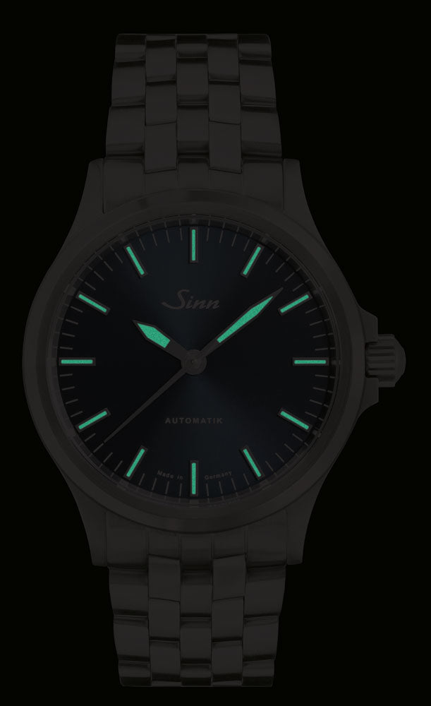 Sinn 556 I B Blue Cowhide Strap Watch 556.0104 Blue Cowhide Strap Image 4