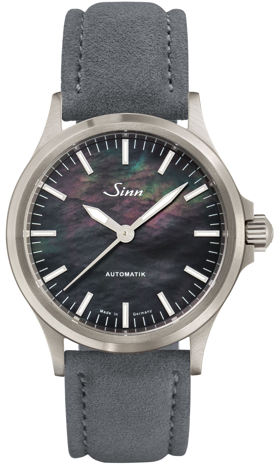 Sinn 556 I Mother of Pearl S Grey Alcantara Leather Strap Watch 556.0105 Grey Alcantara Leather Strap Image 1