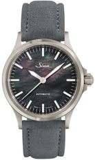 Sinn 556 I Mother of Pearl S Grey Alcantara Leather Strap Watch 556.0105 Grey Alcantara Leather Strap Image 1