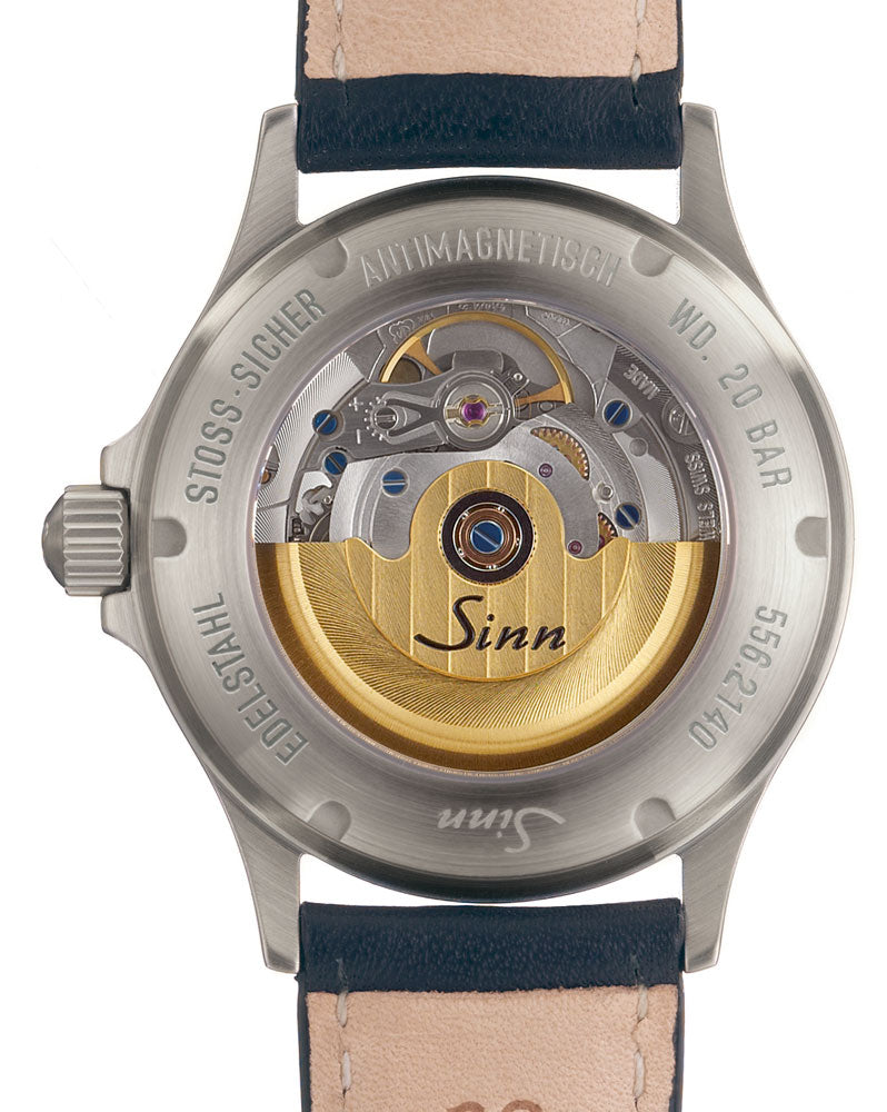 Sinn 556 I Mother of Pearl S Grey Alcantara Leather Strap Watch 556.0105 Grey Alcantara Leather Strap Image 2