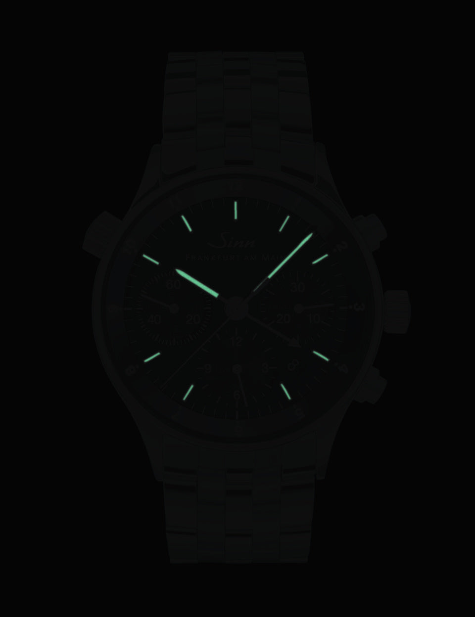 Sinn 6000 Finance Center Bracelet-Leather Watch 6000.010 Bracelet & Leather Image 2