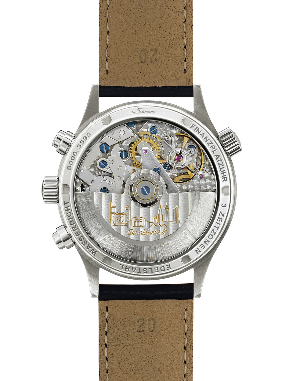 Sinn 6000 Finance Center Bracelet-Leather Watch 6000.010 Bracelet & Leather Image 3