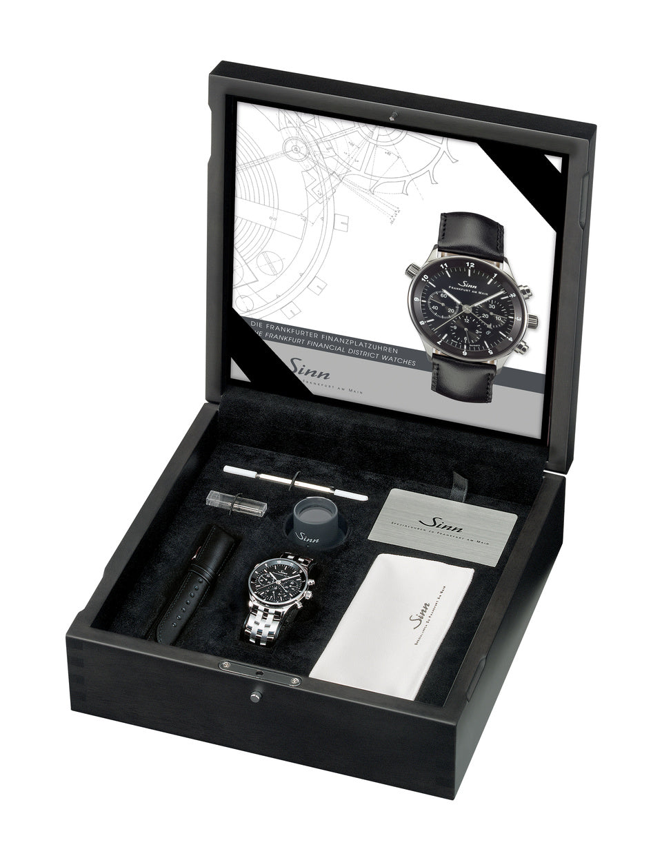 Sinn 6000 Finance Center Bracelet-Leather Watch 6000.010 Bracelet & Leather Image 5