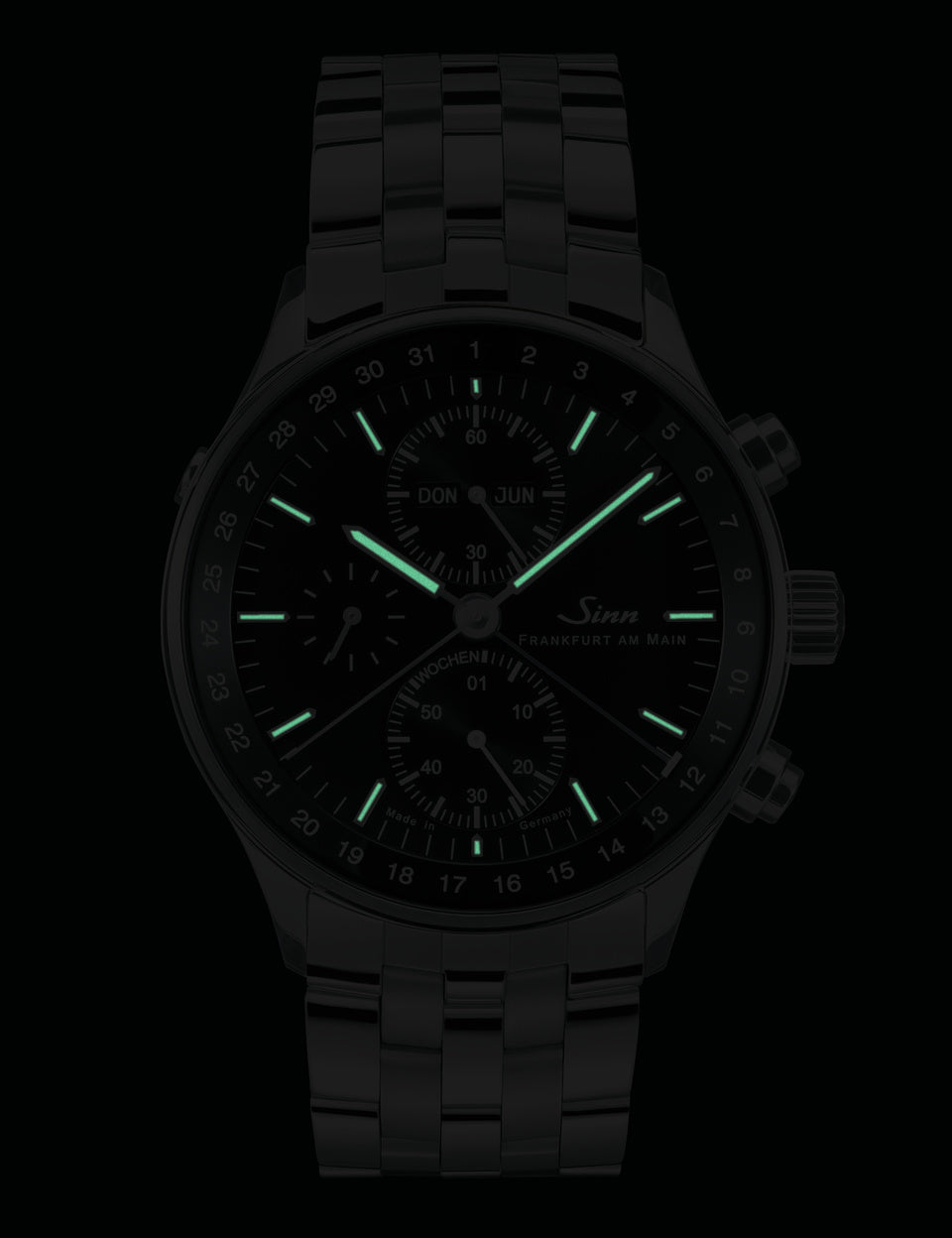 Sinn 6052 Finance District Bracelet-Leather Watch 6052.010 Leather Image 2
