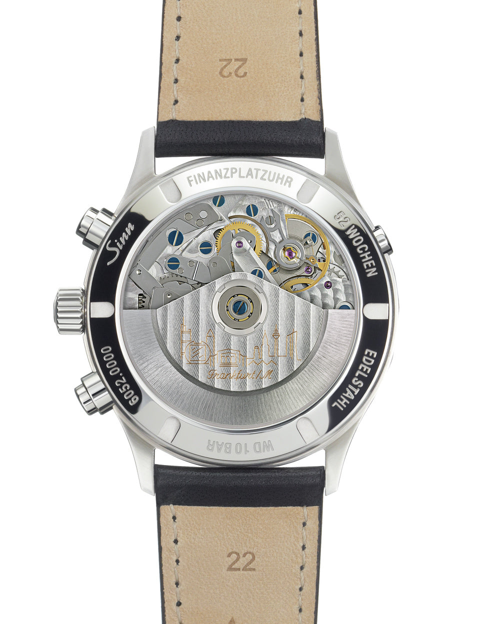Sinn 6052 Finance District Bracelet-Leather Watch 6052.010 Leather Image 3