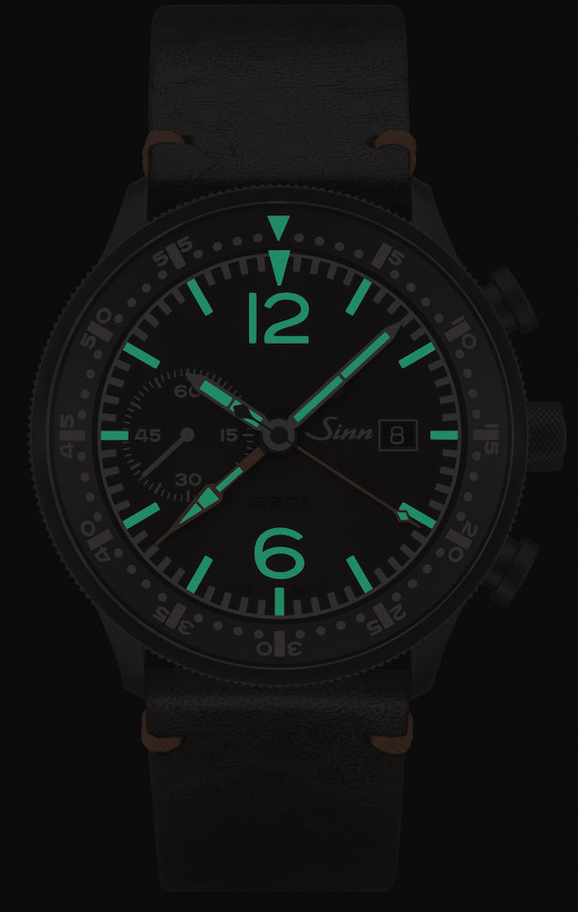 Sinn 717 Leather Black Vintage Cowhide Watch 717.010 Leather Black Vintage Cowhide Image 2