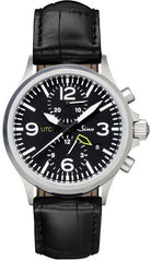 Sinn Duo Chronograph 756 UTC Alligator With Folding Clasp 756.011 Aligator With Black Stitch Image 1