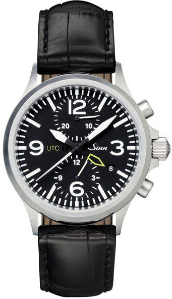 Sinn Duo Chronograph 756 UTC Alligator With Folding Clasp 756.011 Aligator With Black Stitch Image 1
