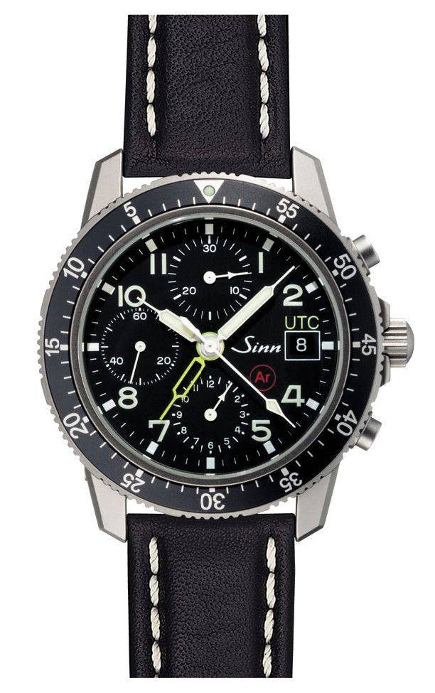 Sinn Flieger Chronograph Second Time Zone 103 Ti Ar UTC D 103.074 Leather Strap Image 1