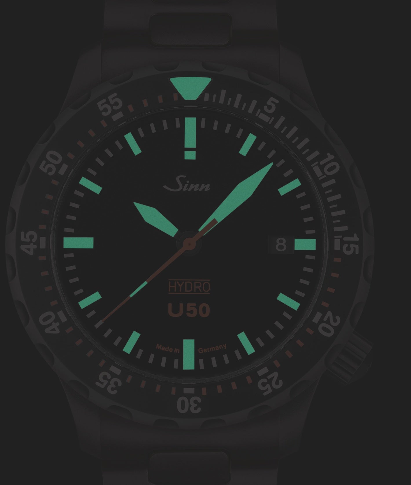 Sinn U50 Hydro S Textile Olive Grey Watch 1051.020 Leather Image 2