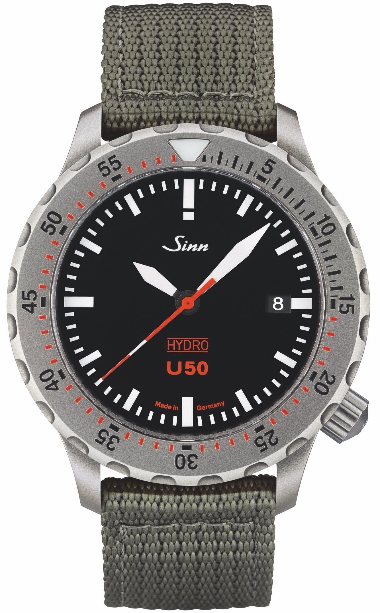 Sinn U50 Hydro Textile Olive Grey Watch 1051.010 Leather Image 1