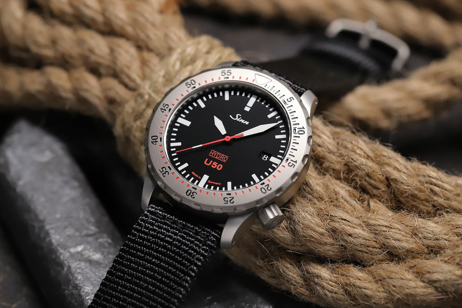 Sinn U50 Hydro Textile Olive Grey Watch 1051.010 Leather Image 6