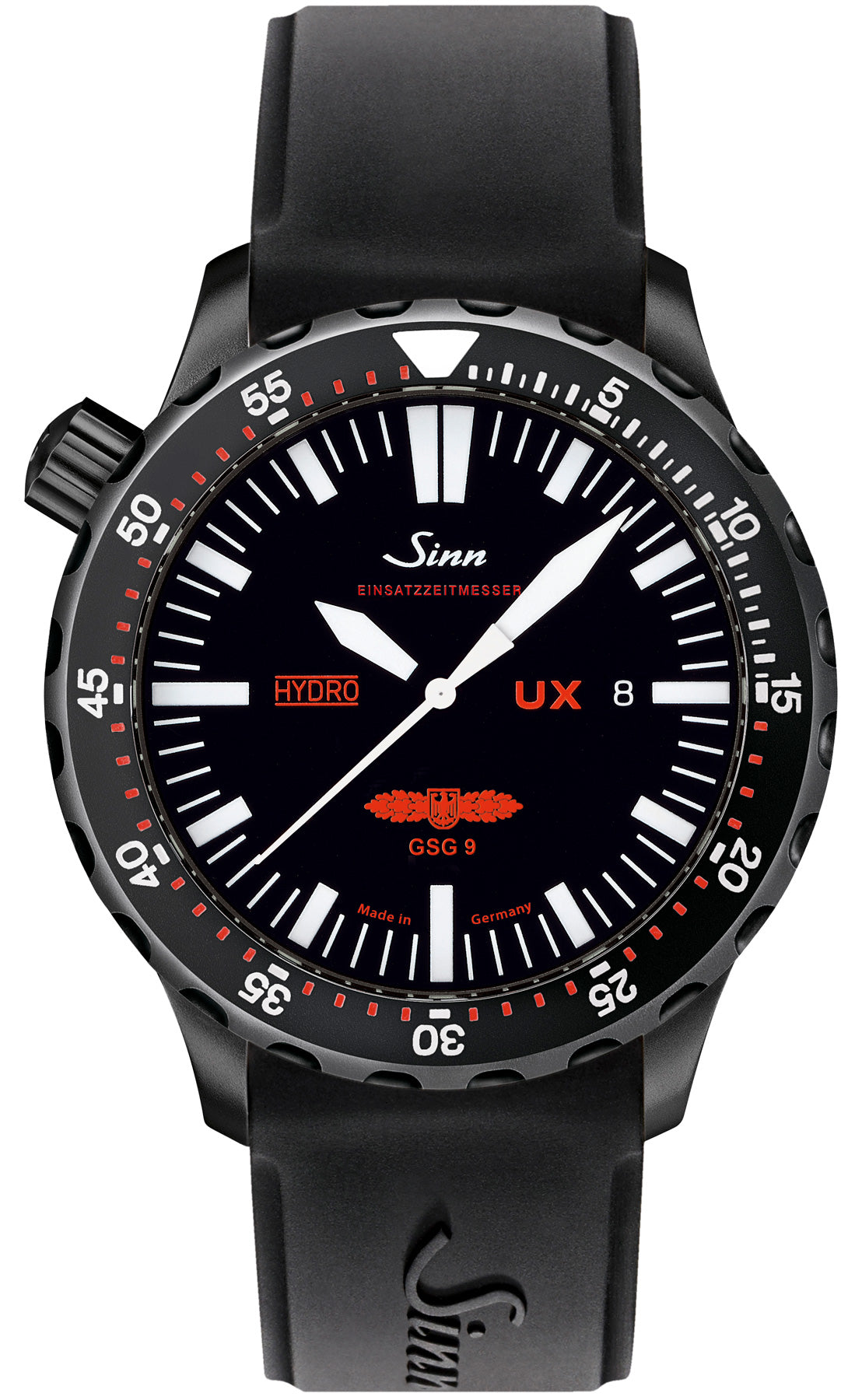 Sinn UX S GSG 9 EZM 2B Black Silicone Watch 403.062 Rubber Image 1
