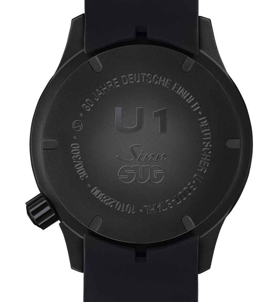Sinn Watch U1 DE Black Silicone Limited Edition 1010.0241 Silicone Strap Image 3