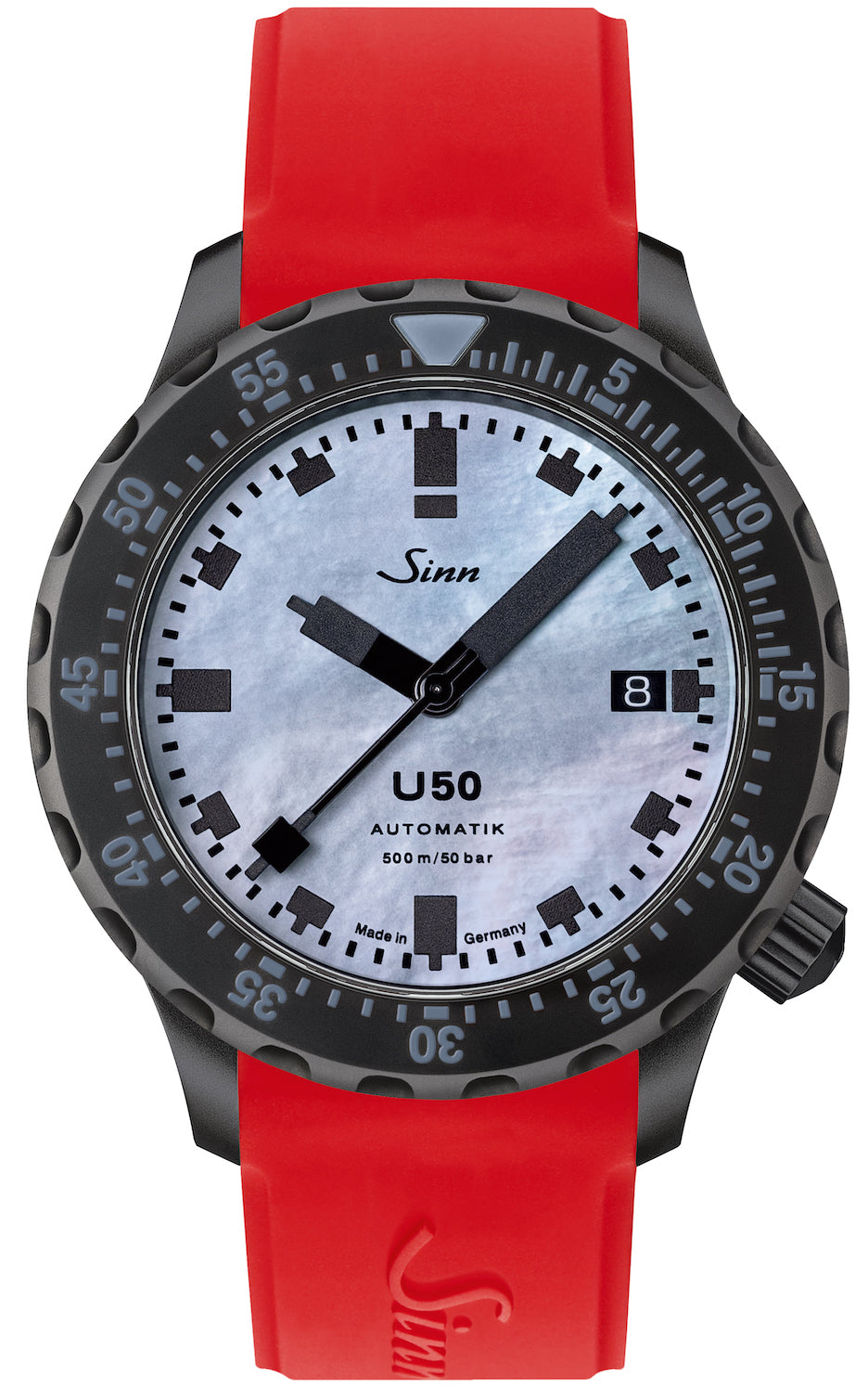 Sinn Watch U50 S Mother of Pearl S Silicone Red Limited Edition 1050.0201 Silicone Red Image 1