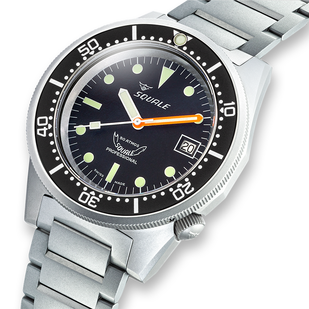 Squale 1521 Black Blasted Bracelet Watch 1521BKBL.SQ20S Image 2