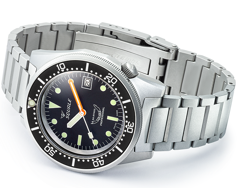 Squale 1521 Black Blasted Bracelet Watch 1521BKBL.SQ20S Image 4