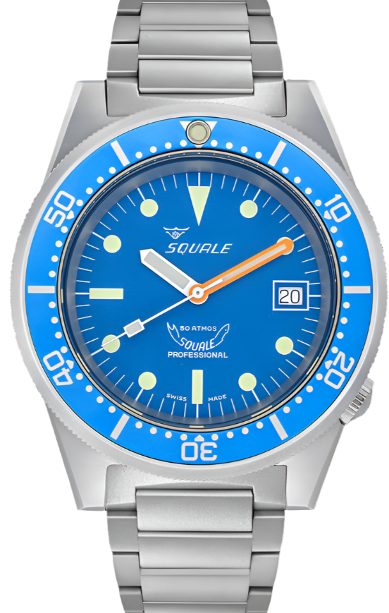 Squale 1521 Blue Blasted Bracelet Watch 1521BLUEBL.SQ20S Image 1