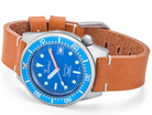 Squale 1521 Blue Blasted Leather Watch 1521BLUEBL.PC Image 4