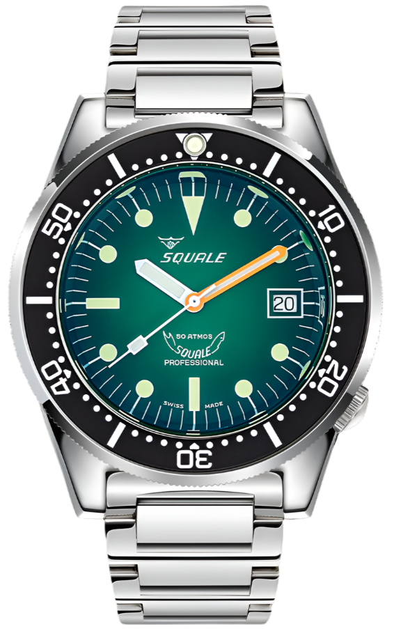 Squale 1521 Green Ray Bracelet Watch 1521PROFGR.SQ20L Image 1