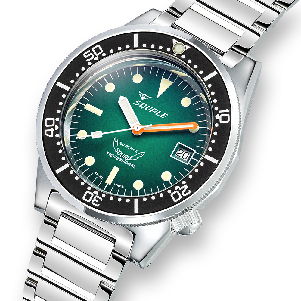 Squale 1521 Green Ray Bracelet Watch 1521PROFGR.SQ20L Image 3