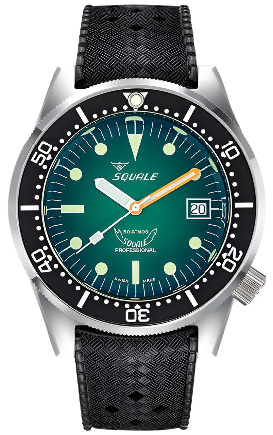 Squale 1521 Green Ray Rubber Watch 1521PROFGR.HT Image 1